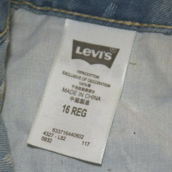 Levis Jean Shorts Size S Distressed Raw Hem 100% Cotton - Picture 9 of 9